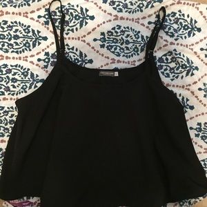 Billowing Black Tank Top